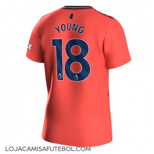 Camisa de Futebol Everton Ashley Young #18 Equipamento Secundário 2023-24 Manga Curta